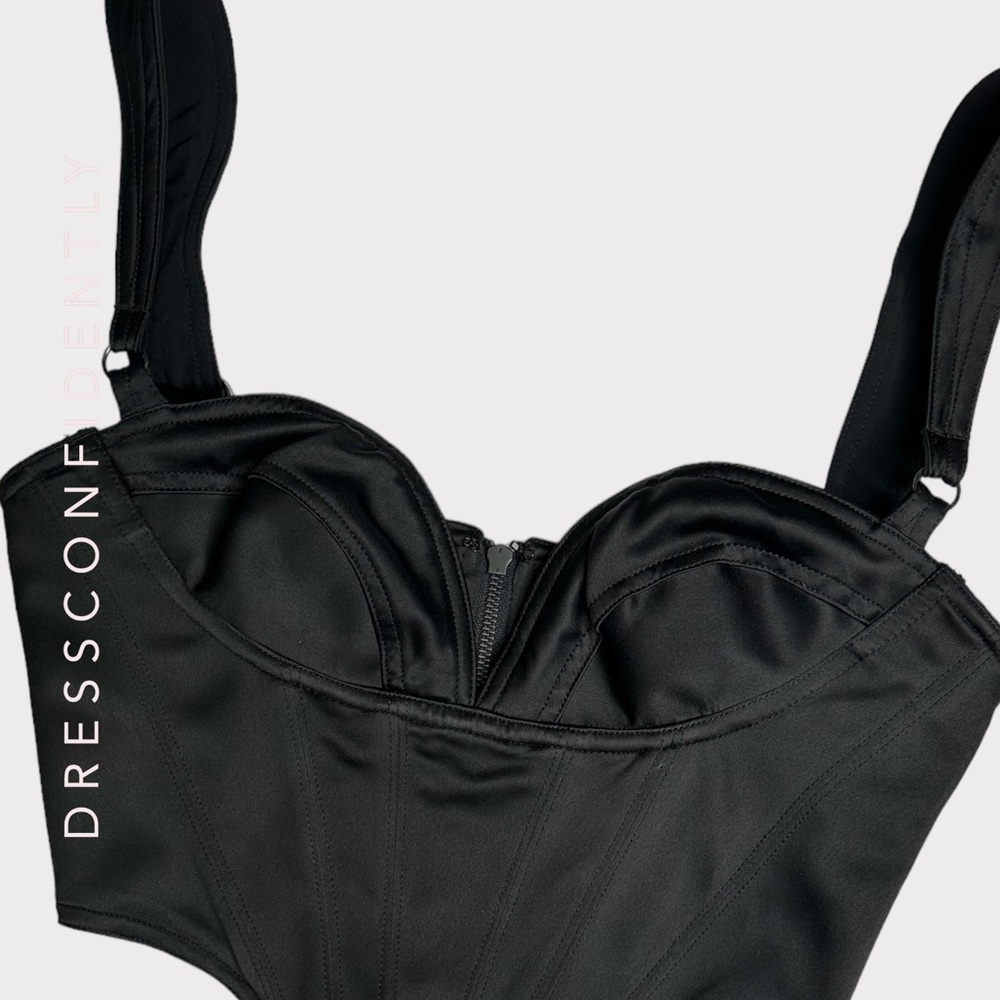 House of CB Black Structured Bustier Top - Picture 8 of 9